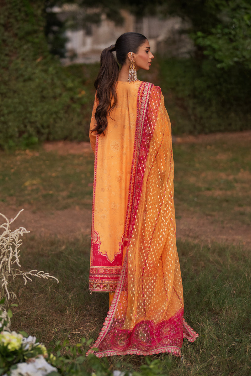 Qalamkar | Luxe Silk | UA-05 FIORE XS Orange Silk