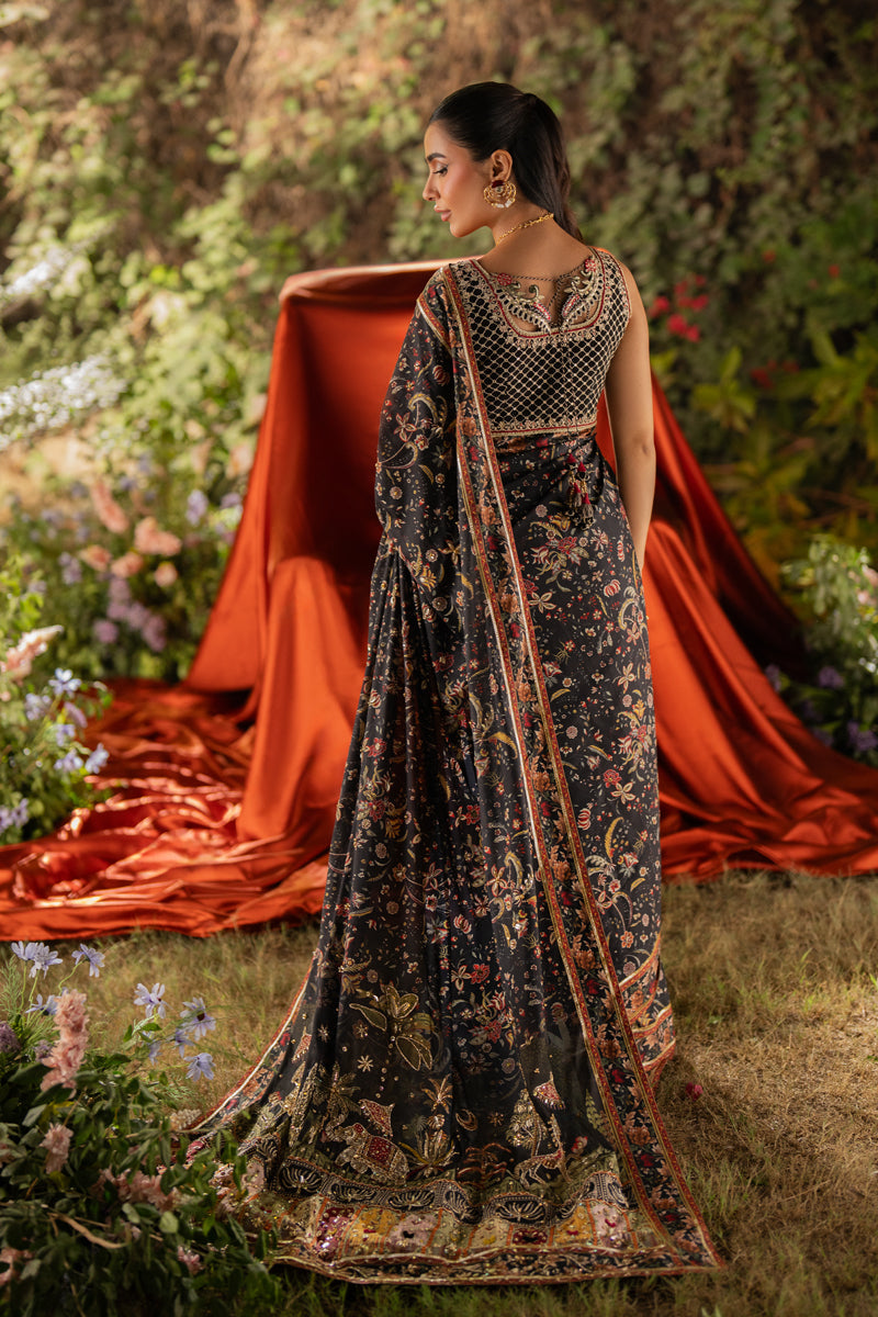 Qalamkar | Luxe Silk | UA-04 AVA XS Black Silk