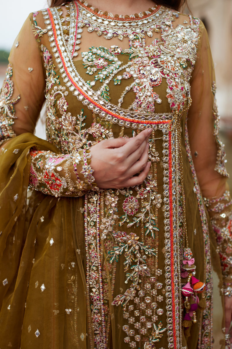 Qalamkar | Shadmani Luxury Formals | Rameesha SH-01 M mendhi Net