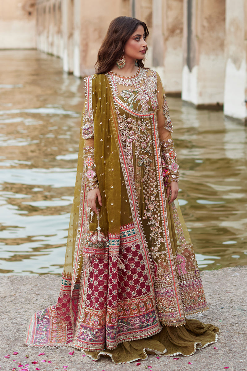 Qalamkar | Shadmani Luxury Formals | Rameesha SH-01 XS mendhi Net