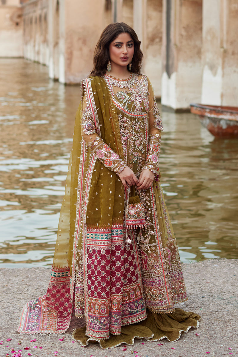 Qalamkar | Shadmani Luxury Formals | Rameesha SH-01 XS mendhi Net