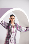 Afsanah | The Print Edit | GARDEN GLAM (extended shirt) AP-103 M Pearl White Silk