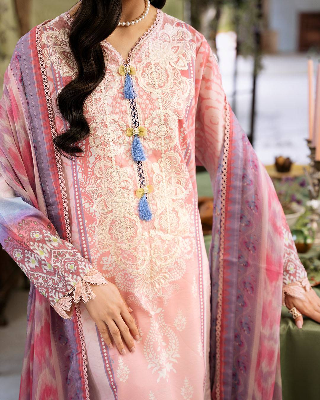Roheenaz | Flora Printed Lawn | Amara - Pakistani Designer Dress - by Roheenaz | Type: Luxury - 100% Original at Saira Sultan