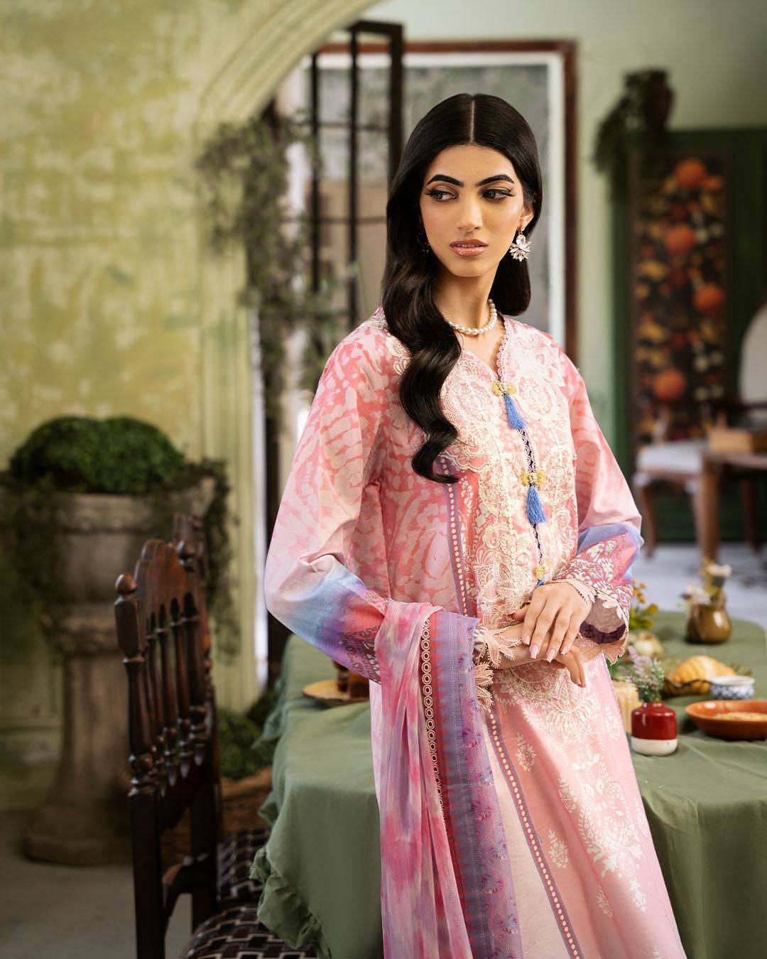 Roheenaz | Flora Printed Lawn | Amara - Pakistani Designer Dress - by Roheenaz | Type: Luxury - 100% Original at Saira Sultan