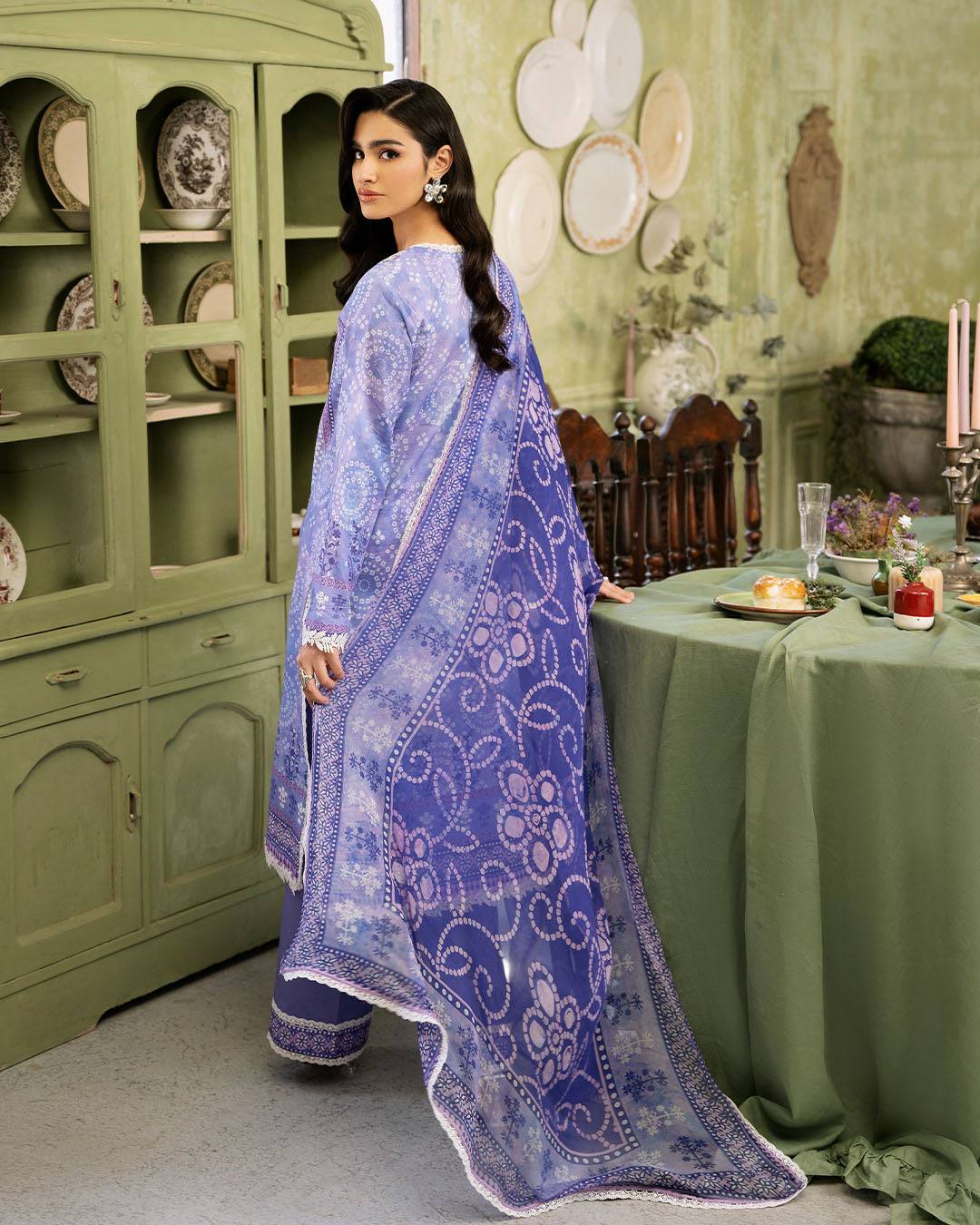 Roheenaz | Flora Printed Lawn | Celestia - Pakistani Designer Dress - by Roheenaz | Type: Luxury - 100% Original at Saira Sultan
