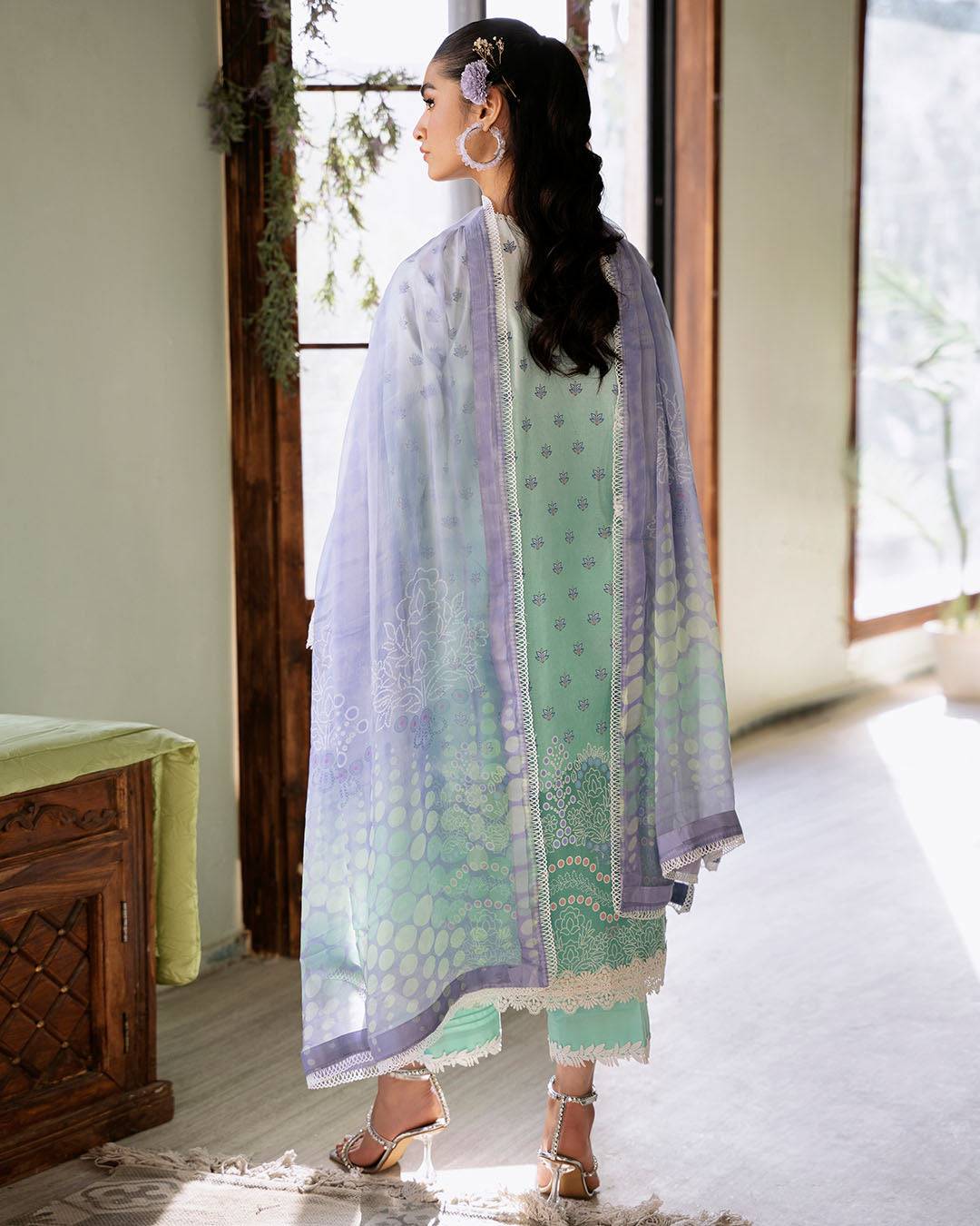 Roheenaz | Flora Printed Lawn | Elysium - Pakistani Designer Dress - by Roheenaz | Type: Luxury - 100% Original at Saira Sultan