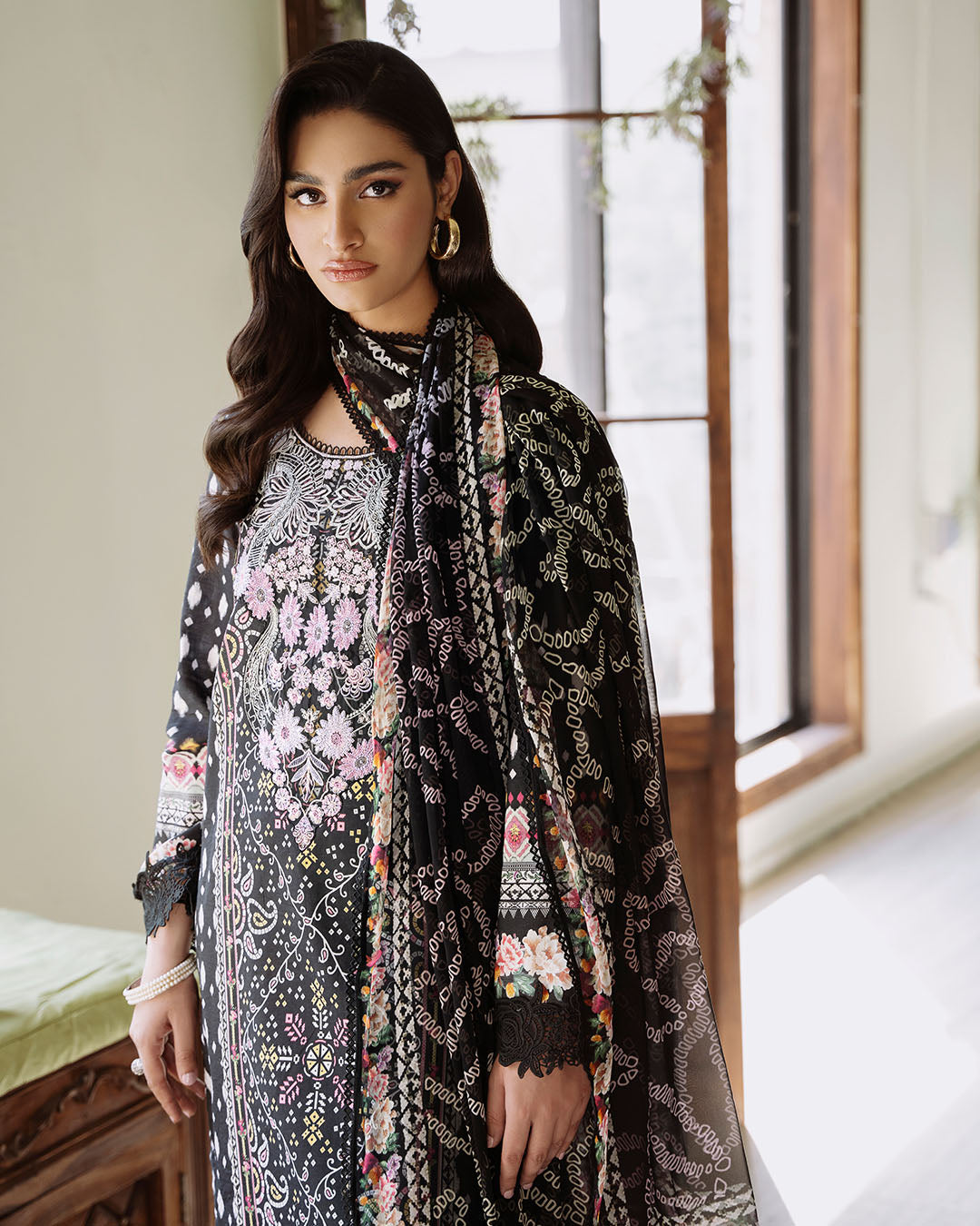 Roheenaz | Flora Printed Lawn | Veridian - Pakistani Designer Dress - by Roheenaz | Type: Luxury - 100% Original at Saira Sultan