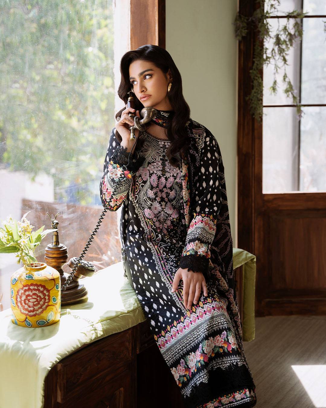Roheenaz | Flora Printed Lawn | Veridian - Pakistani Designer Dress - by Roheenaz | Type: Luxury - 100% Original at Saira Sultan