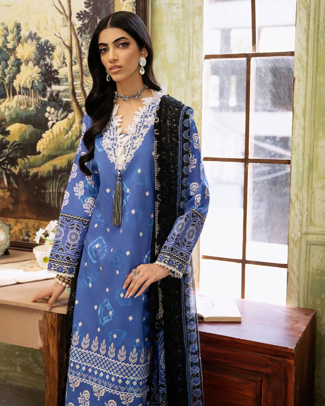 Roheenaz | Flora Printed Lawn | Ember - Pakistani Designer Dress - by Roheenaz | Type: Luxury - 100% Original at Saira Sultan