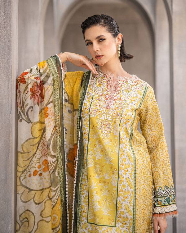 Roheenaz | Azalea Printed Lawn 24 | Celestial Silk - Pakistani Designer Dress - by Roheenaz | Type: Luxury - 100% Original at Saira Sultan