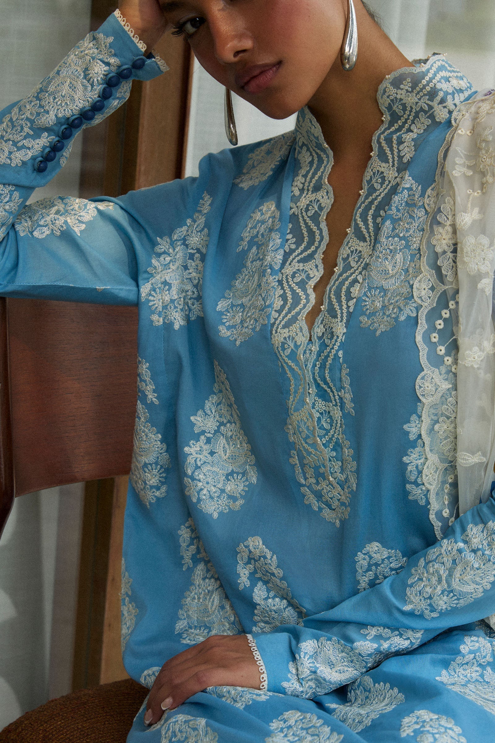 Zara Shahjahan | Satori 25 | Rai-6B L Sky Blue Lawn