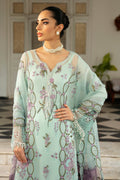 Ramsha | Dastak Luxury Chiffon Collection | Q-102 M Ice Blue Chiffon