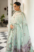 Ramsha | Dastak Luxury Chiffon Collection | Q-102 XL Ice Blue Chiffon