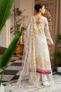 Ramsha | Dastak Luxury Chiffon Collection | Q-107 L Ivory Chiffon