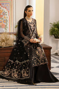 Ramsha | Dastak Luxury Chiffon Collection | Q-106 Custom Size Black Chiffon
