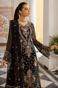 Ramsha | Dastak Luxury Chiffon Collection | Q-106 M Black Chiffon