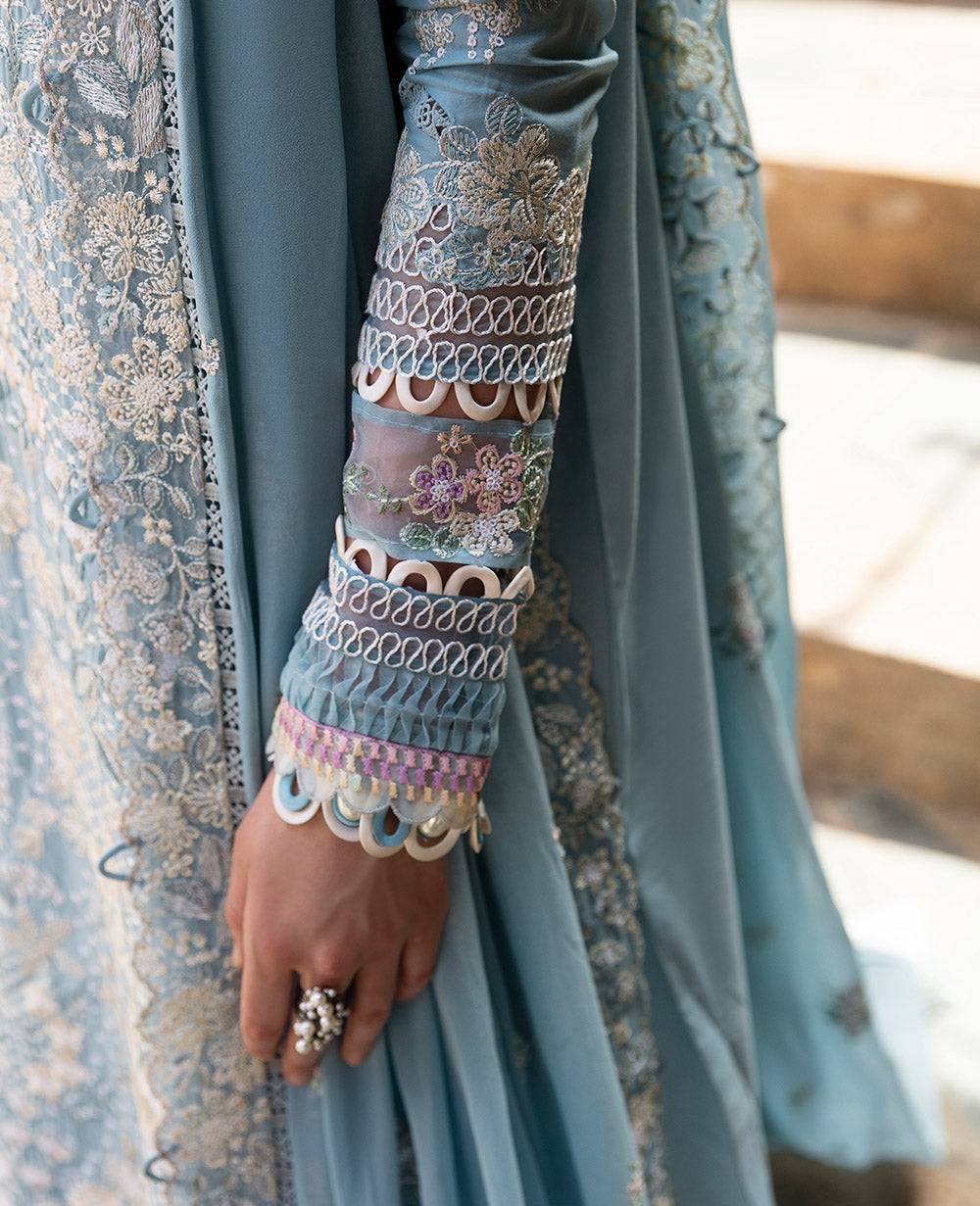 Republic Womenswear | Ilana Eid Luxury Lawn | Azure - Pakistani Designer Dress - by Republic Womenswear | Type: Luxury - 100% Original at Saira Sultan