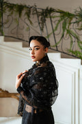 Azzal | Mishri Formals | Roohi XL Black Organza
