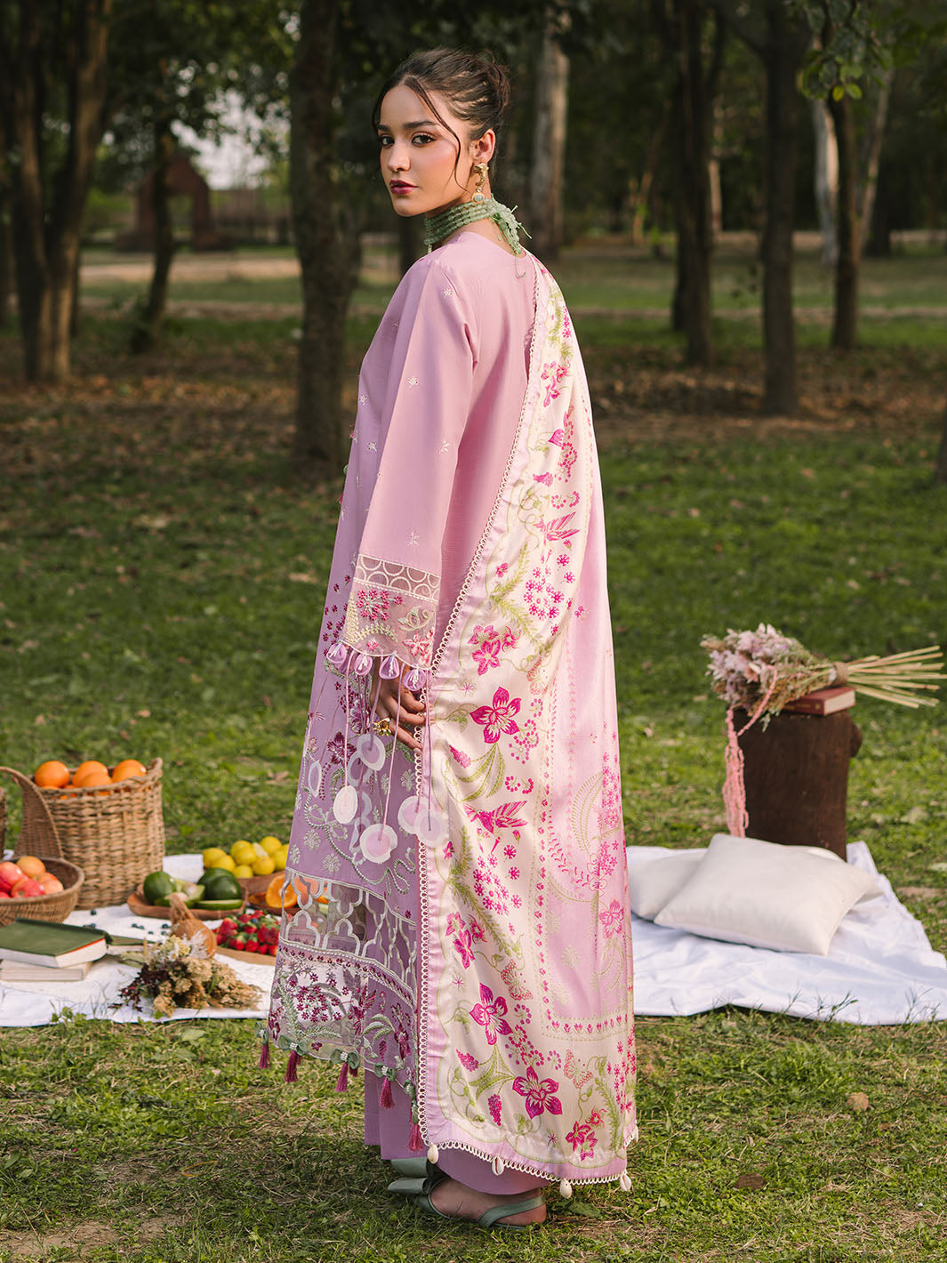 Mahnur | Dahlia Luxury Lawn 25 | Rosa S Rose Pink Lawn