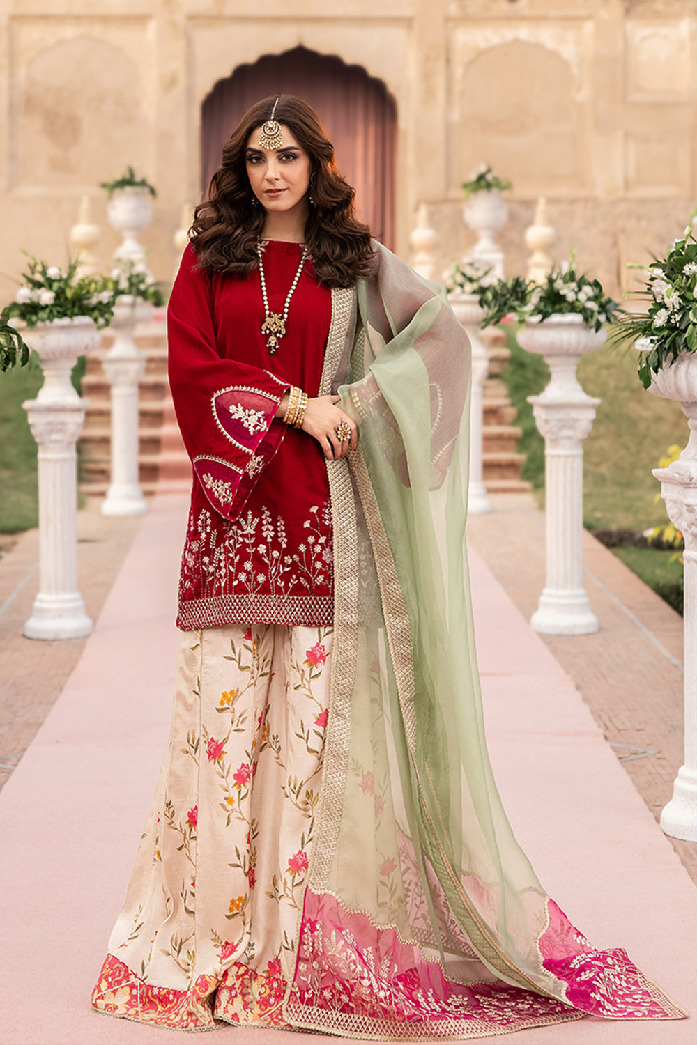 Azure | Vogue Formals | Rose Reverie XS Maroon Velvet
