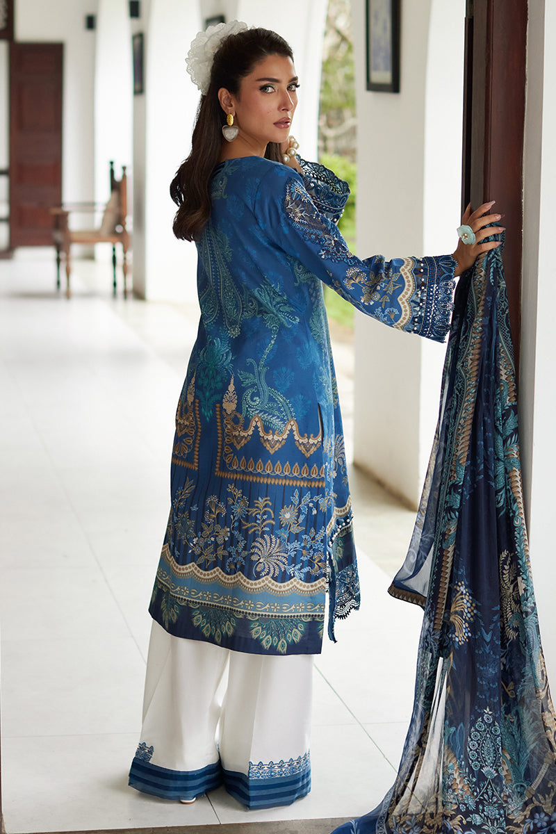 Gulaal | Saffira Lawn 25 | Aadhya XS Blue Lawn