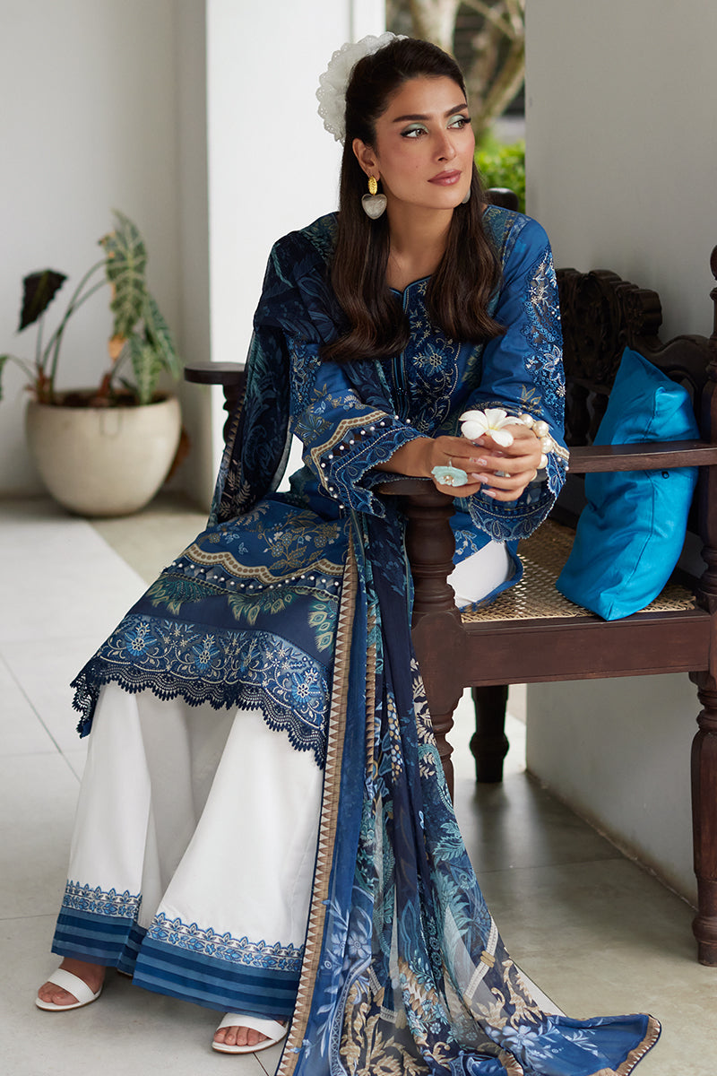 Gulaal | Saffira Lawn 25 | Aadhya L Blue Lawn