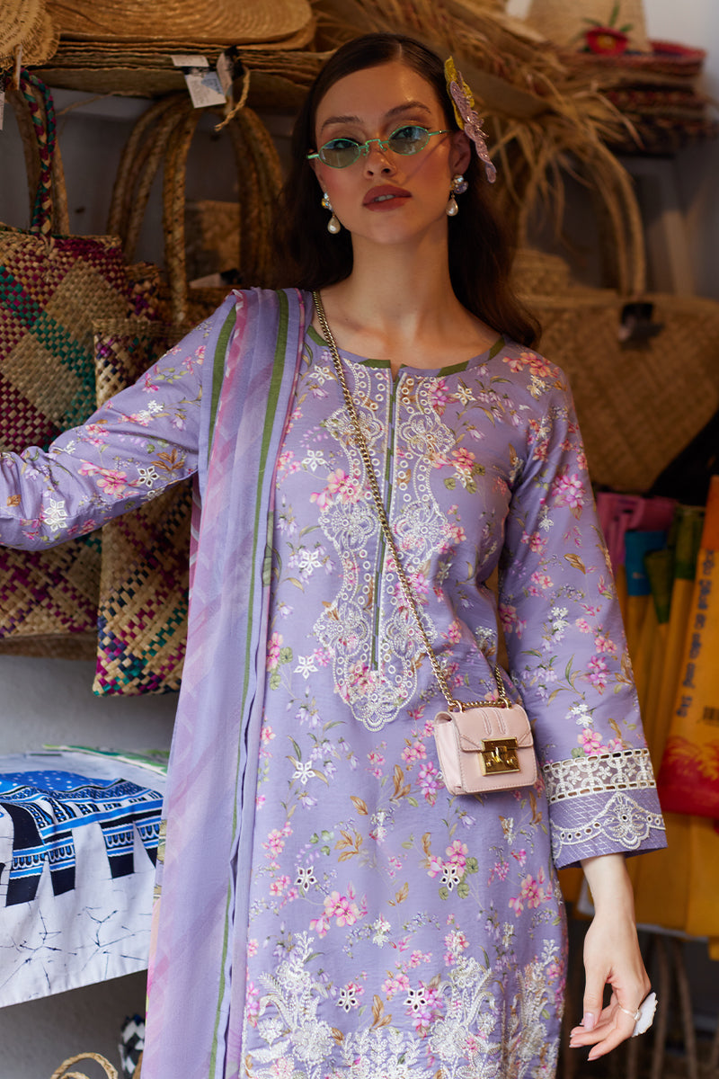 Gulaal | Saffira Lawn 25 | Miaa L Lavender Lawn