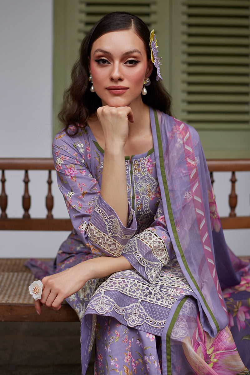Gulaal | Saffira Lawn 25 | Miaa M Lavender Lawn