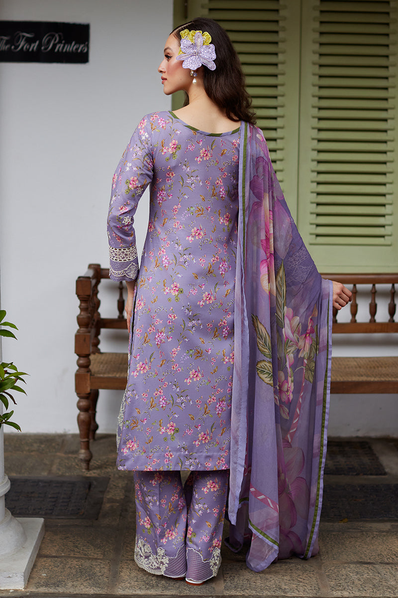 Gulaal | Saffira Lawn 25 | Miaa XS Lavender Lawn