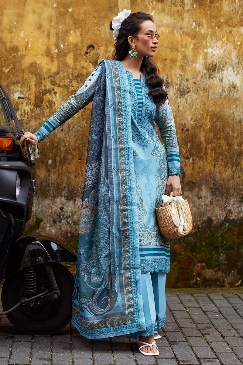 Gulaal | Saffira Lawn 25 | Inayah XL Sky Blue Lawn