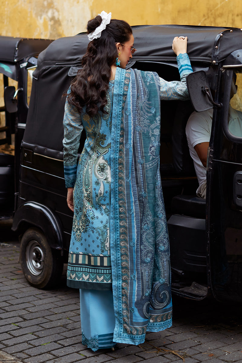 Gulaal | Saffira Lawn 25 | Inayah XS Sky Blue Lawn