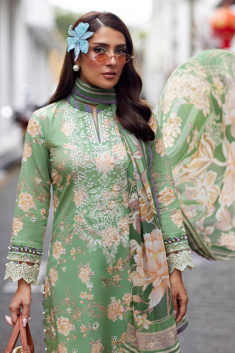 Gulaal | Saffira Lawn 25 | Nora M Greenish Brown Lawn