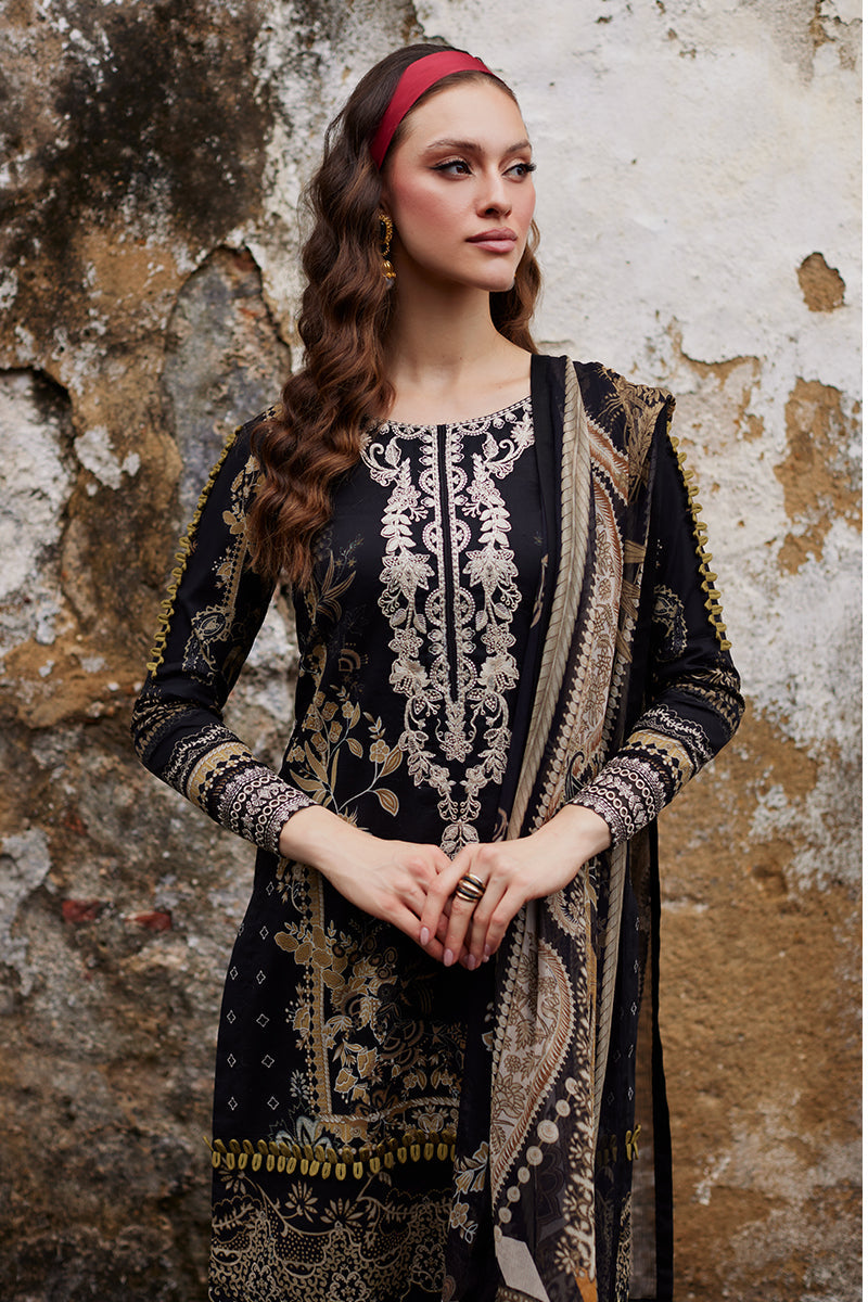 Gulaal | Saffira Lawn 25 | Amiri L Black Lawn
