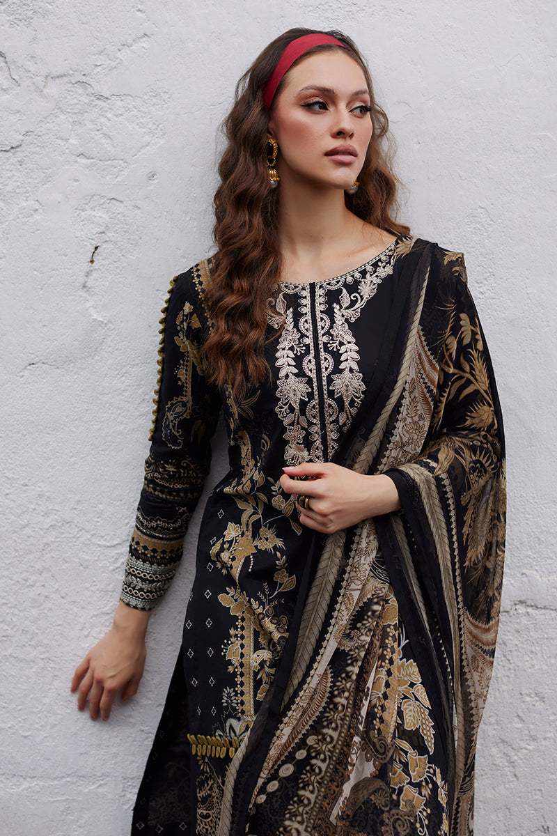 Gulaal | Saffira Lawn 25 | Amiri M Black Lawn
