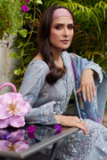 Gulaal | Saffira Lawn 25 | Carla L Steel Gray Hue Lawn