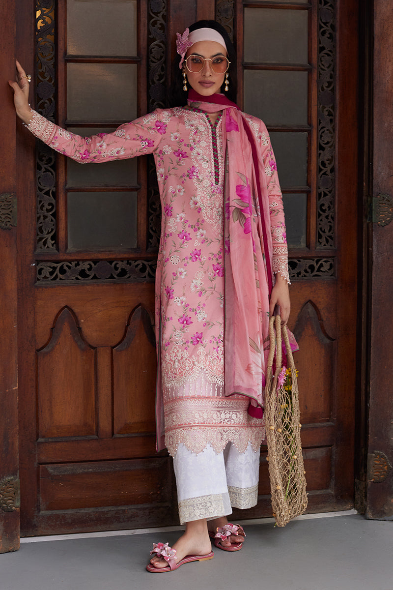 Gulaal | Saffira Lawn 25 | Mila L Pink Lawn
