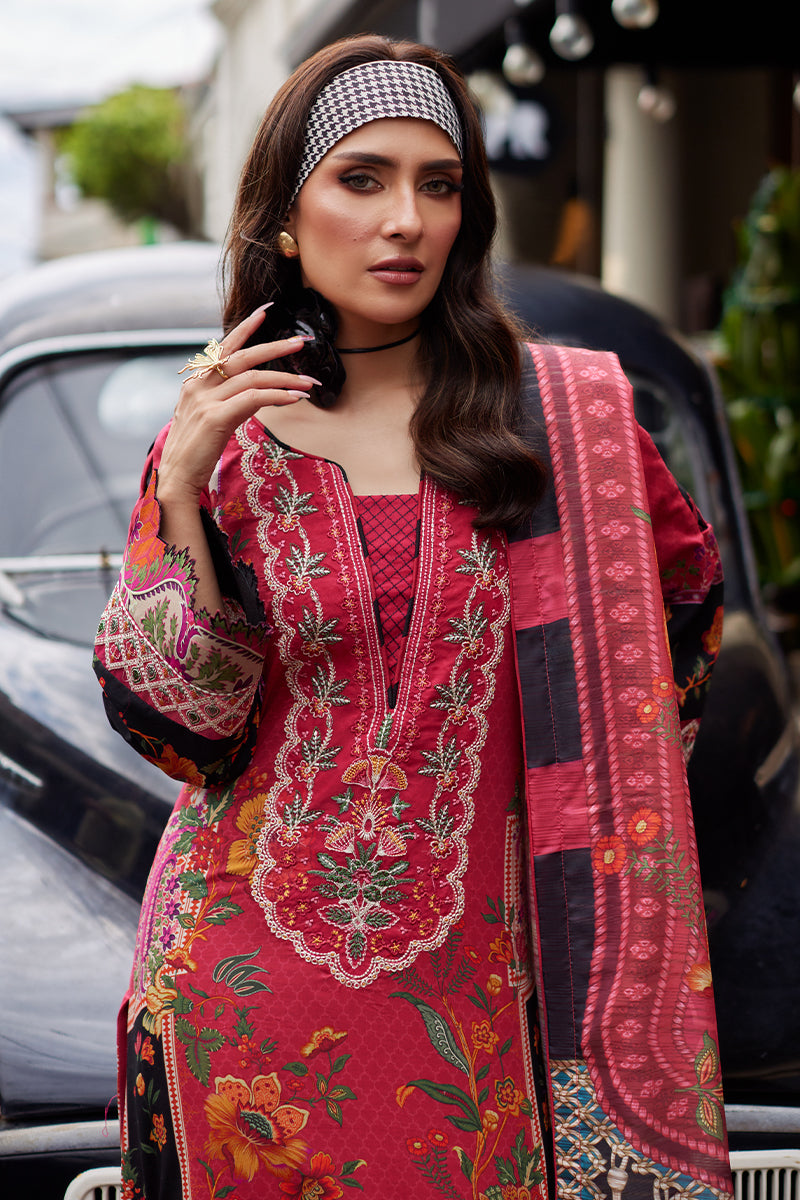 Gulaal | Saffira Lawn 25 | Amelia L Red Lawn