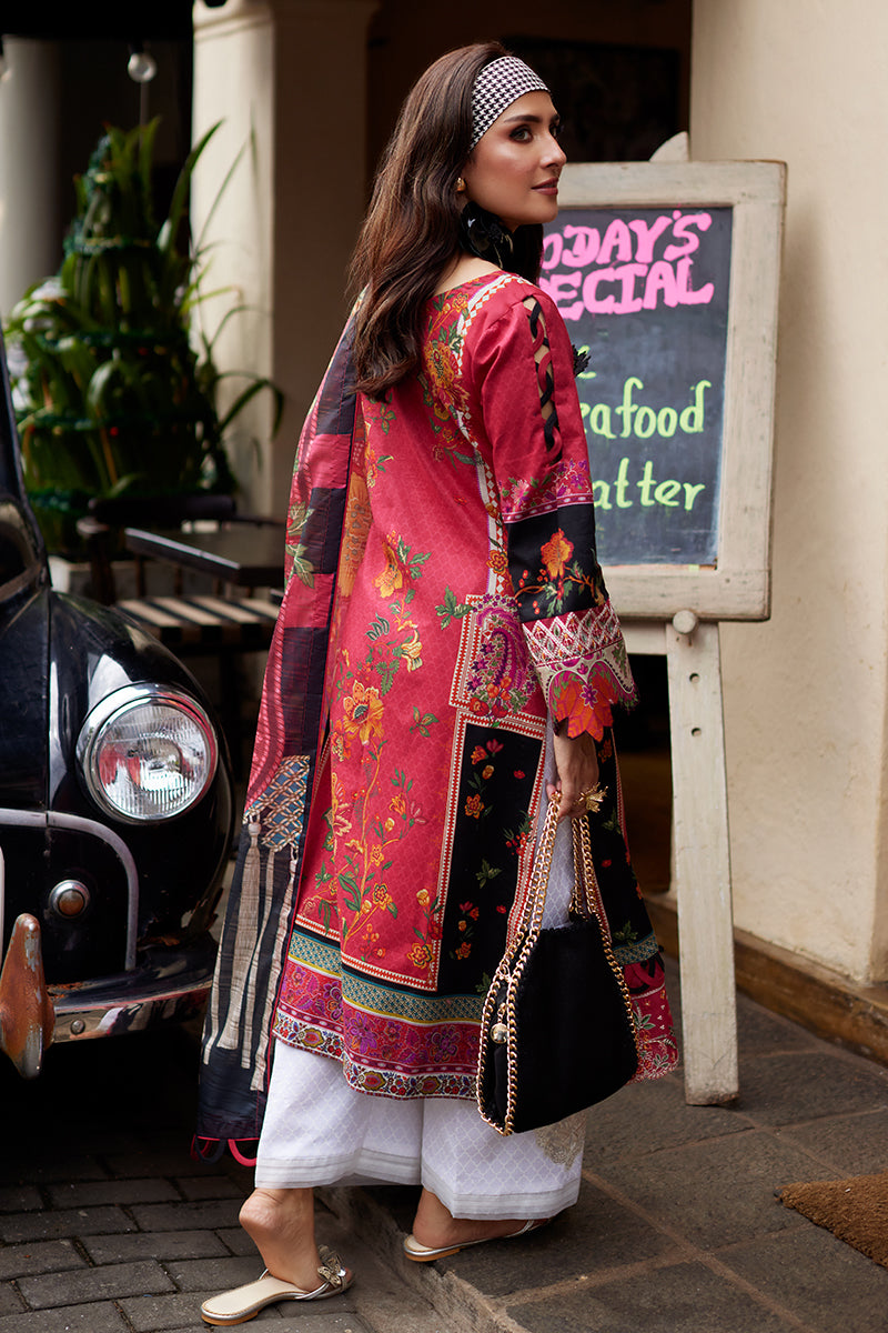 Gulaal | Saffira Lawn 25 | Amelia XS Red Lawn