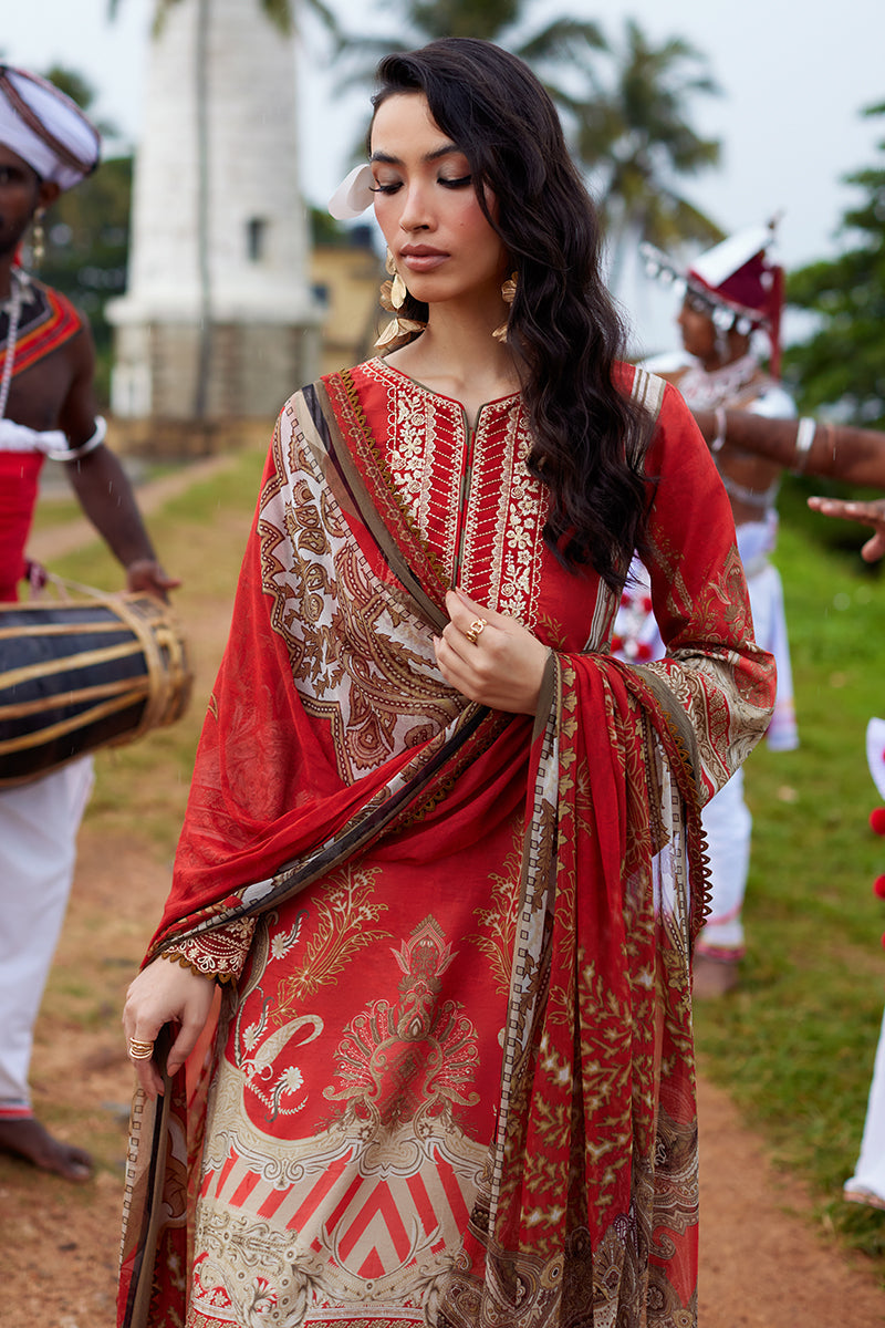 Gulaal | Saffira Lawn 25 | Zhuri M Red Lawn