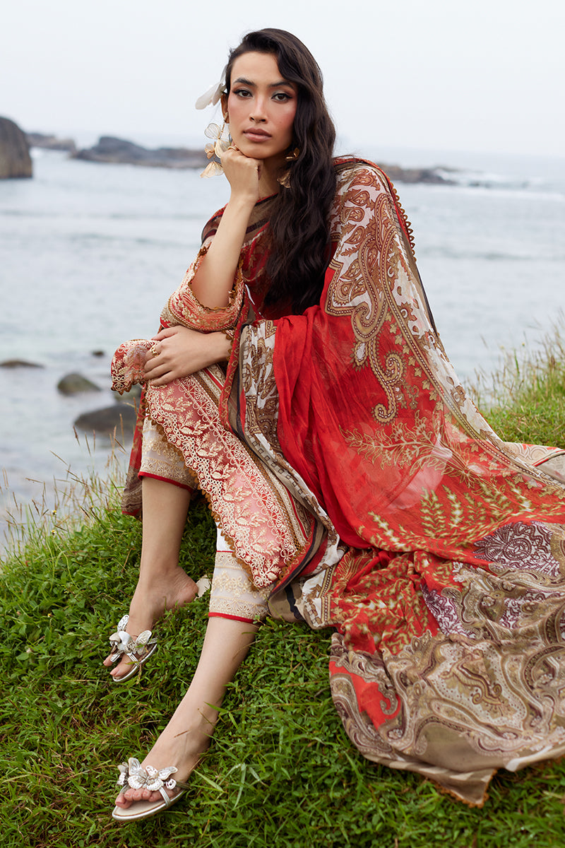 Gulaal | Saffira Lawn 25 | Zhuri L Red Lawn