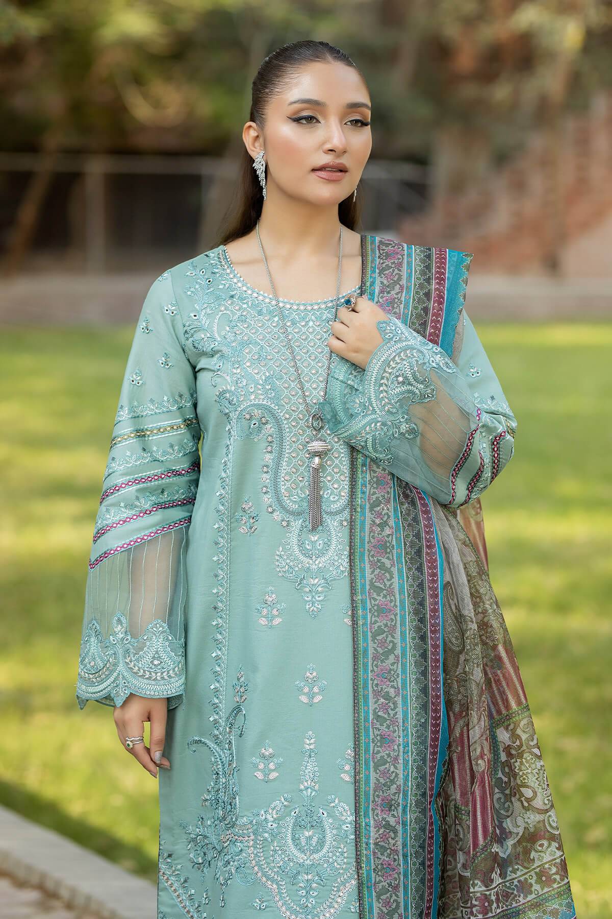 Imrozia Premium | Subah e Roshan | S.L 73 Zaib - Pakistani Designer Dress - by Imrozia Premium | Type: Luxury - 100% Original at Saira Sultan