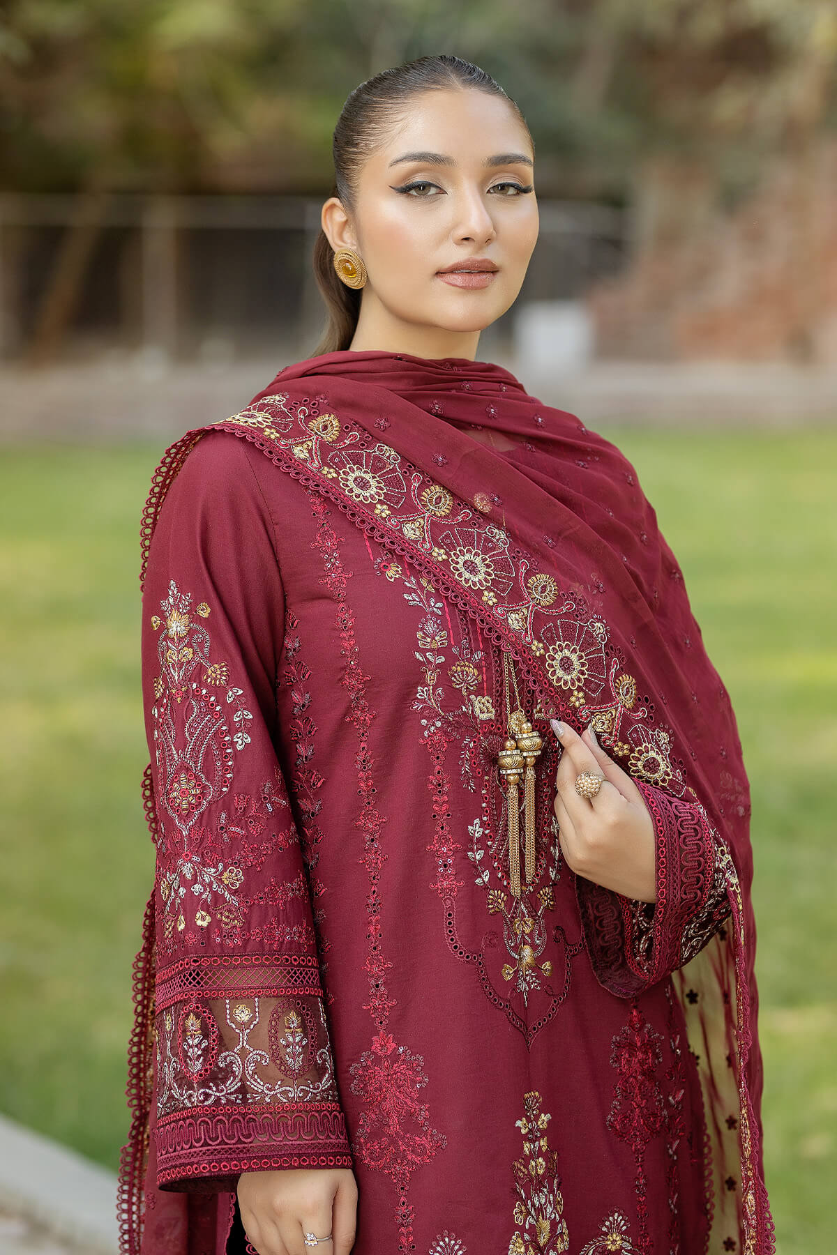 Imrozia Premium | Subah e Roshan | S.L 74 Firdous - Pakistani Designer Dress - by Imrozia Premium | Type: Luxury - 100% Original at Saira Sultan