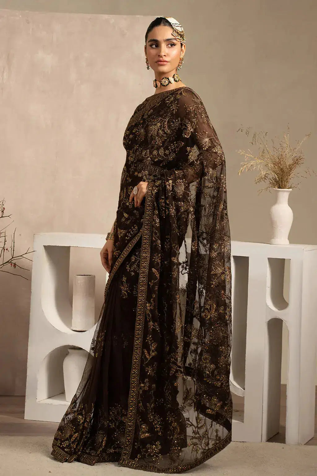 Zarif | Naqsh Festive Formals 23 | ZRN 01 SIYAH - Pakistani Designer Dress - by Zarif | Type: Formal - 100% Original at Saira Sultan