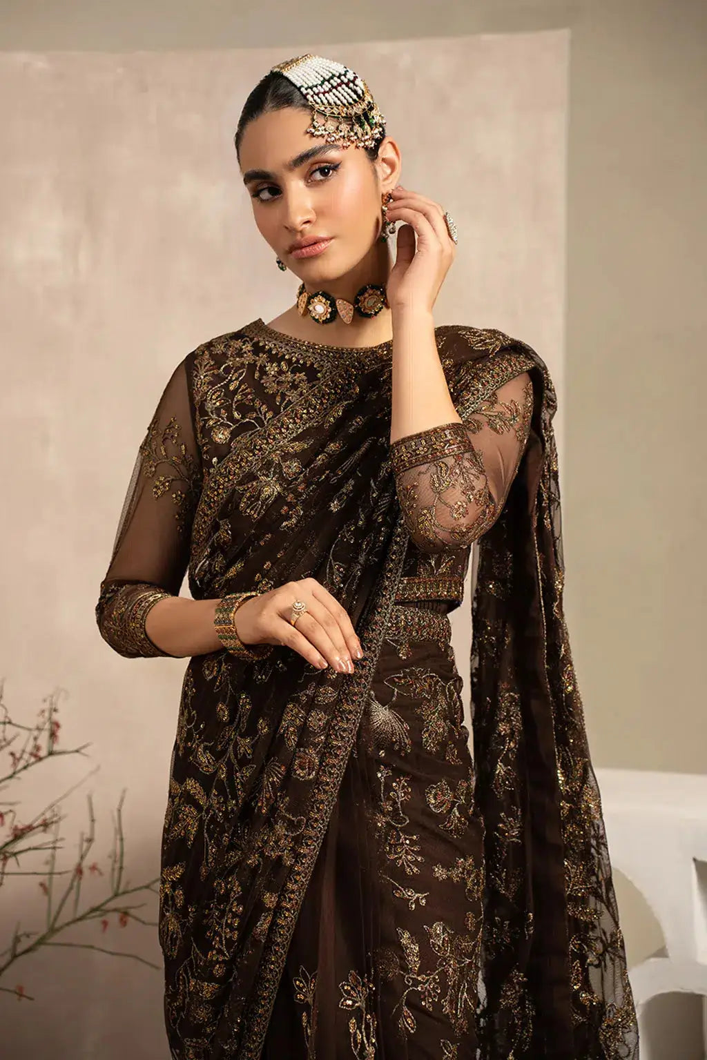 Zarif | Naqsh Festive Formals 23 | ZRN 01 SIYAH - Pakistani Designer Dress - by Zarif | Type: Formal - 100% Original at Saira Sultan