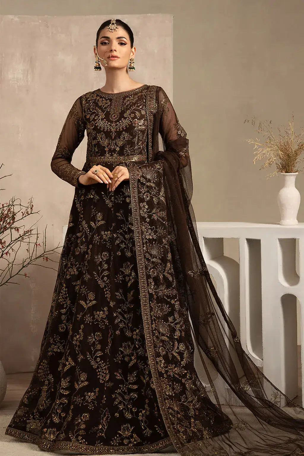 Zarif | Naqsh Festive Formals 23 | ZRN 01 SIYAH - Pakistani Designer Dress - by Zarif | Type: Formal - 100% Original at Saira Sultan