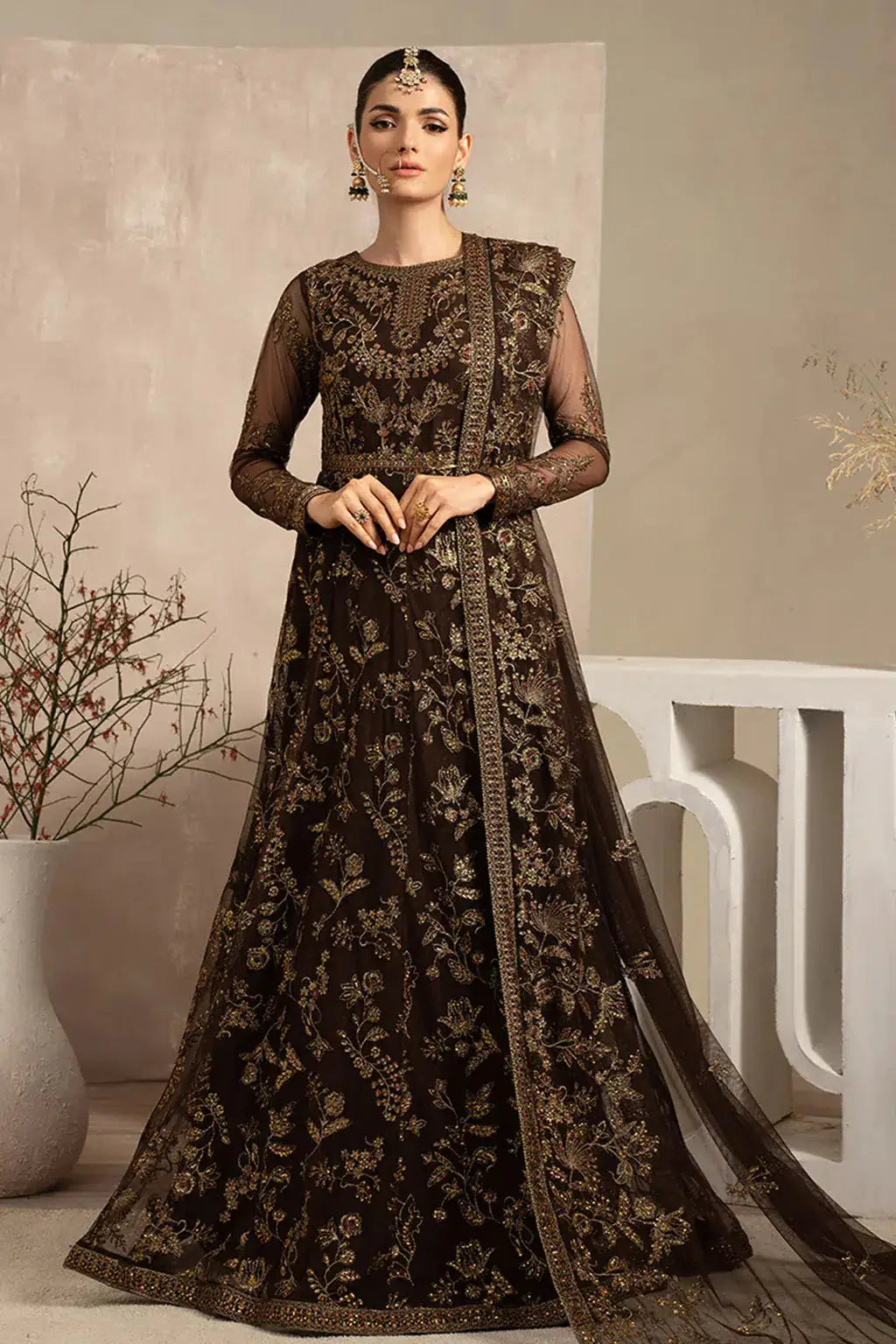 Zarif | Naqsh Festive Formals 23 | ZRN 01 SIYAH - Pakistani Designer Dress - by Zarif | Type: Formal - 100% Original at Saira Sultan