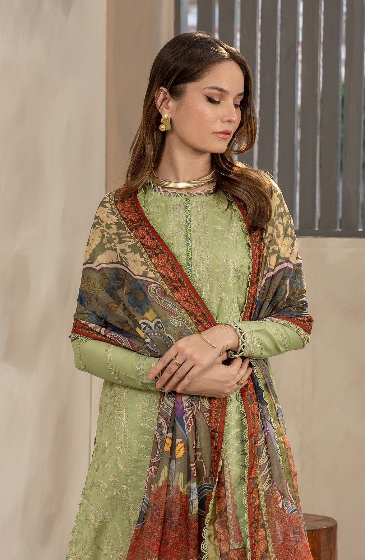 Zarif | Festive Lawn | ZFL 04 SENIHA - Pakistani Designer Dress - by Zarif | Type: Luxury - 100% Original at Saira Sultan