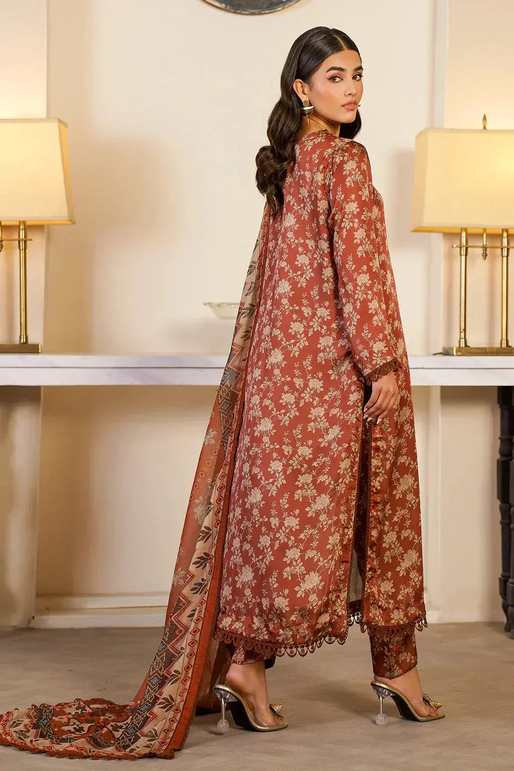 Zarif | Prints 24 | ZSP 06 BRONZE - Pakistani Designer Dress - by Zarif | Type: Luxury - 100% Original at Saira Sultan