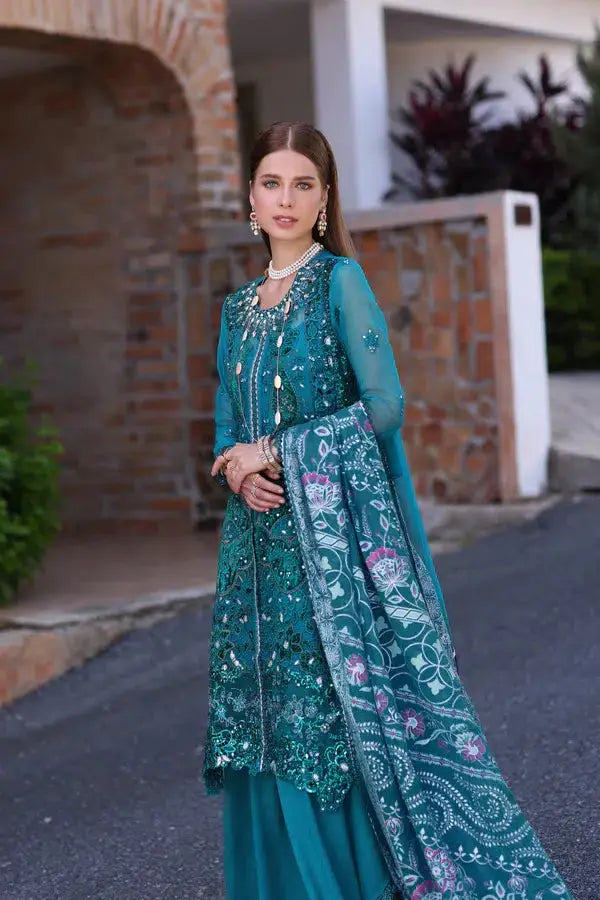 Noor by Saadia Asad | Chiffon Formals 23 | D8-Zarish - Pakistani Designer Dress - by Noor by Saadia Asad | Type: Formal - 100% Original at Saira Sultan