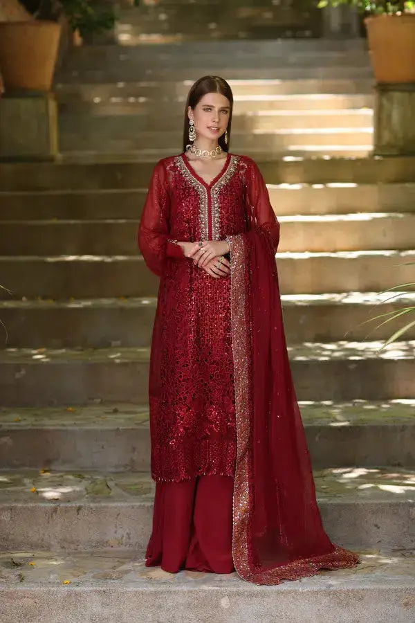 Noor by Saadia Asad | Chiffon Formals 23 | D3-Sirena - Pakistani Designer Dress - by Noor by Saadia Asad | Type: Formal - 100% Original at Saira Sultan